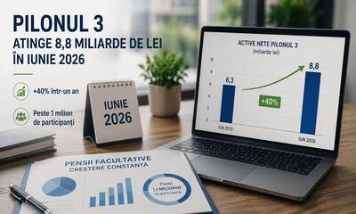 Pilonul 3 atinge 8,8 miliarde de lei în iunie 2026